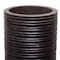 Uniquewise Brown Decorative Contemporary Mango Wood Ribbed Design Cylinder Shaped Table Vase, 16 Inch QI004432.S - alternate 2